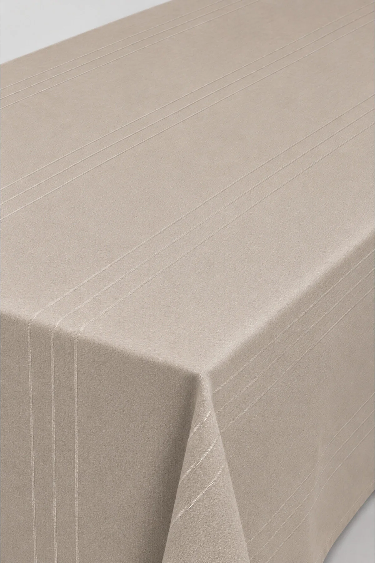 Leke Tutmayan, Kolay Temizlenen Colber Dertsiz Masa Örtüsü 160cm X 220cm Taş Rengi Gri