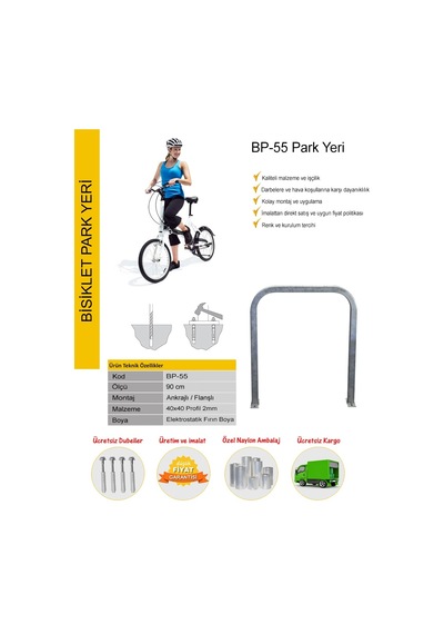 Bisiklet Park Yeri Bisiklet Taşıyıcı Ayağı Park Alanı Park Demiri Kırmızı