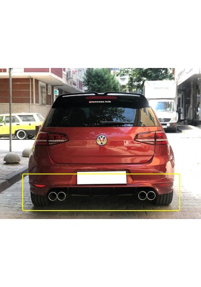 Vw Golf 7 Oettinger Arka Ek Plastik Siyah Difüzör 2012 2013 2014 2015 2016 Arka-difizör-bodykit-ek