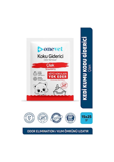 Onevet Kedi Kumu Koku Giderici Çilekli 15 Adet 25 Gr