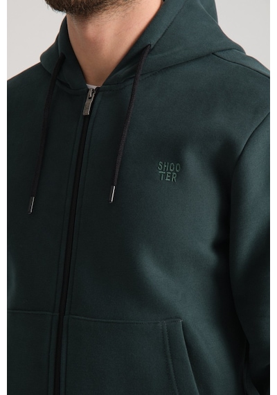 Shooter Sportswear Shooter Erkek Kışlık Eşofman Takımı Luxe Regular Kapüşonlu Koyu Yeşil