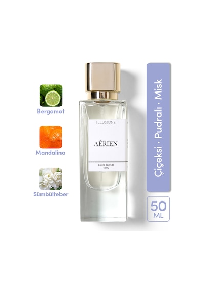 Aérien Edp Kadın Parfüm 50ml Çiçeksi-pudralı-misk Melek Otu, Sümbülteber, Amber, Vanilya