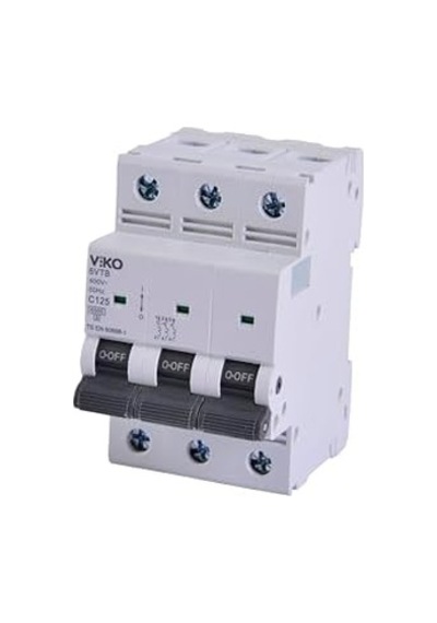 6vtb-3c125 Otomatik Sigorta 6ka C Tipi 3 Kutup 125a