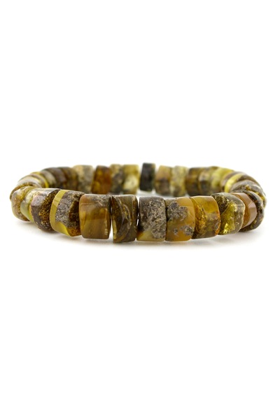 Kehribar Bileklik Amorf Tasarım Ambergold Blk23-135 Çok Renkli