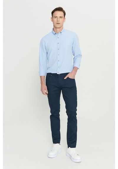 AC&Co / Altınyıldız Classics 360 Derece Her Yöne Esneyen Slim Fit Dar Kesim Diyagonal Desenli Erkek Pantolon Lacivert Çok Renkli AC&Co / Altınyıldız Classics 360 Derece Her Yöne Esneyen Slim Fit Dar Kesim Diyagonal Desenli Erkek Pantolon Lacivert Çok Renkli