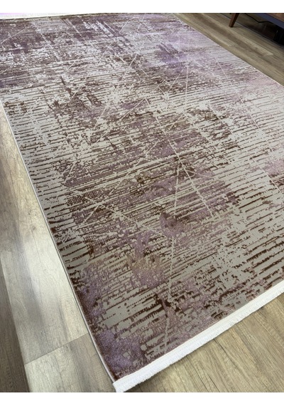 Hoom Rugs Emp Milan Ml016 180x260 Modern Tozumaz Halı Gri - Mürdüm