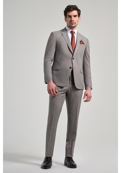 İmza Kendinden Desenli Bez Ayağı Mono Yaka Tam Astar Esnek 6 Drop Slim Fit Takım Elbise 1001250168 Koyu Bej İmza Kendinden Desenli Bez Ayağı Mono Yaka Tam Astar Esnek 6 Drop Slim Fit Takım Elbise 1001250168 Koyu Bej