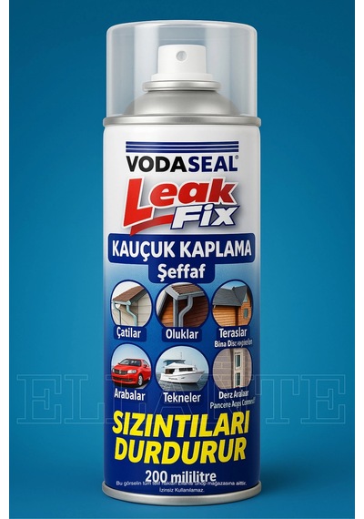 Vodaseal Leak Fix Şeffaf Kauçuk Kaplama Sprey 200 Ml Sızdırmaz Kaplama, Suya Dayanıklı,