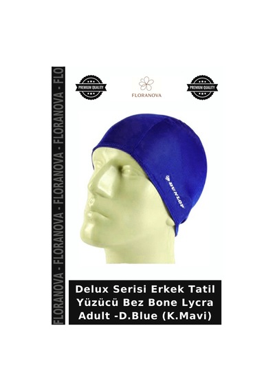 Delux Serisi Erkek Tatil Yüzücü Bez Bone Lycra Adult -d.blue K.mavi Koyu Mavi