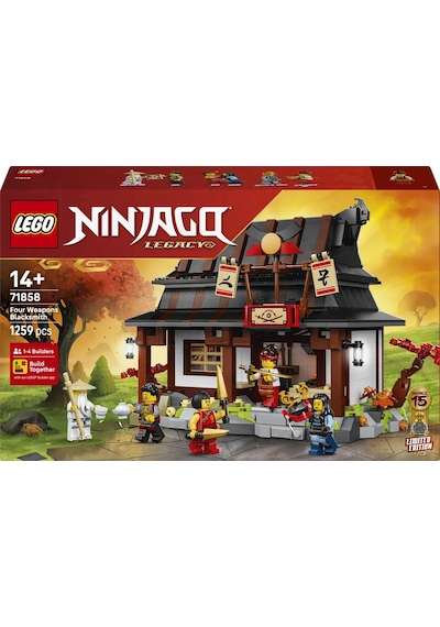 LEGO® NINJAGO® Dört Silah Demircisi 15. Yıl Dönümü 71858 - 14 Yaş ve Üzeri için 6 Minifigür İçeren Oyuncak Yapım Seti (1259 Parça)