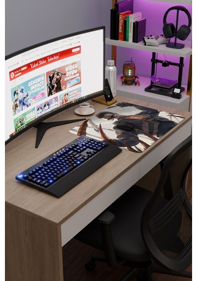 Half Life Kaymaz Dikişli Kauçuk Oyuncu Mousepad V3 - 48x40 Xl Gaming Mouse Pad Fare Altlığı