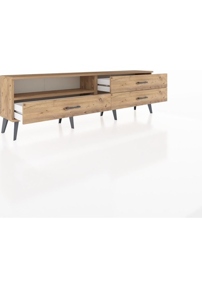 Arges Tv Ünitesi Tek Raflı 3 Çekmeceli 176x30x51 Çam-çam/çam Atlas Çam/atlas Çam