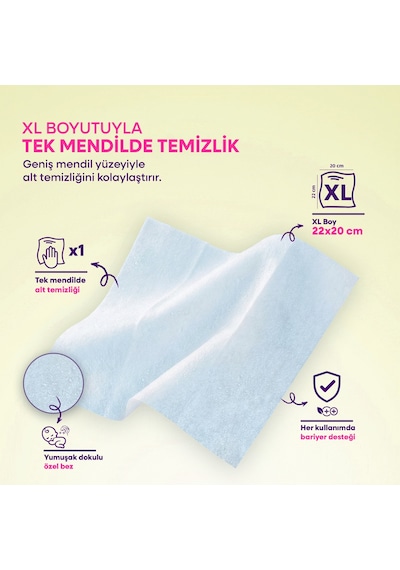 Med-cover Baby Pişik Önleyici Bakım Mendil Seti Parfümlü 50'li + Parfümsüz 50'li + 2 Kese + 2 Cep Boy 3'lü