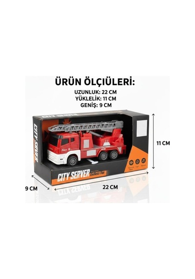 1:32 Ölçek Işıklı Sesli Merdivenli İtfaiye Aracı