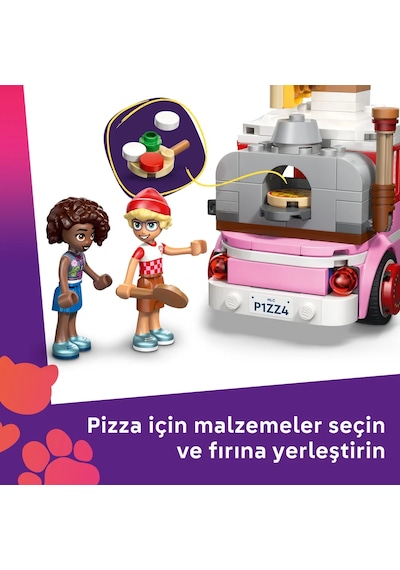 LEGO® Friends Pizza Kamyonu 42694 - 6 Yaş ve Üzeri Çocuklar için Mini Bebek İçeren Yaratıcı Oyuncak Yapım Seti (190 Parça)