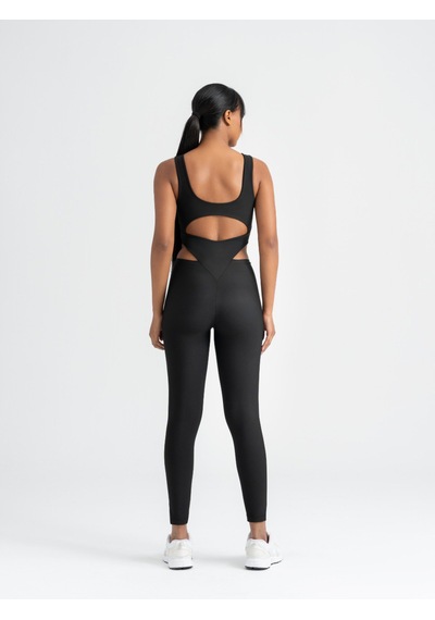 Lismina Bold Curve Spor Tayt Tulum Siyah