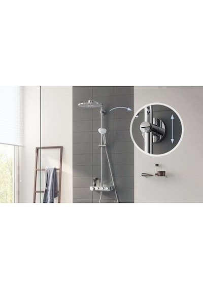 Grohe Euphoria Smartcontrol System 260 Mono Duvara Monte Termostat Krom