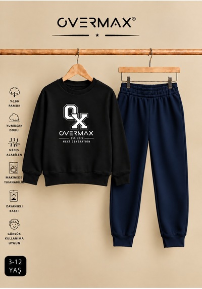 Overmax Baskılı Çocuk Sweatshirt & Eşofman Altı Takım 3-12 Yaş Siyah Üst-lacivert Alt - 920690286 Siyah Üst-lacivert Alt Overmax Baskılı Çocuk Sweatshirt & Eşofman Altı Takım 3-12 Yaş Siyah Üst-lacivert Alt - 920690286 Siyah Üst-lacivert Alt
