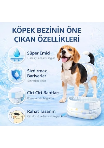 Dişi Köpek Ve Kedi Tuvalet Bezi Xs Ultra Emici Ve Sızdırmaz Pet Bezi, Regl Kızgınlık Dönemi, İdrar Kaçırma Ve Tuvalet Eğitimi İçin Tek Kullanımlık Pet Diaper Rahat Ayarlanabilir Fit