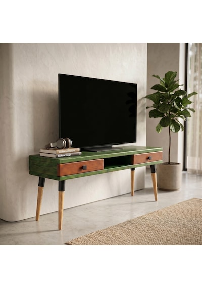 Mobenta Modest Tv: İskandinav Masif Tv Ünitesi 2 Çekmeceli 1 Raflı - 175 Ye-bk Yeşik-bakır Mobenta Modest Tv: İskandinav Masif Tv Ünitesi 2 Çekmeceli 1 Raflı - 175 Ye-bk Yeşik-bakır