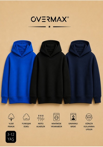 Overmax Çocuk 3'lü Sweatshirt Takımı 3-12 Yaş Saks Mavisi-siyah-lacivert - 917542430 Saks Mavisi-siyah-lacivert Overmax Çocuk 3'lü Sweatshirt Takımı 3-12 Yaş Saks Mavisi-siyah-lacivert - 917542430 Saks Mavisi-siyah-lacivert