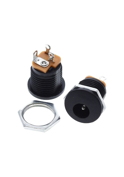 5.5X 2.1Mm Plastik Dc Güç Soketi Panel Montaj Power Jack Adaptör