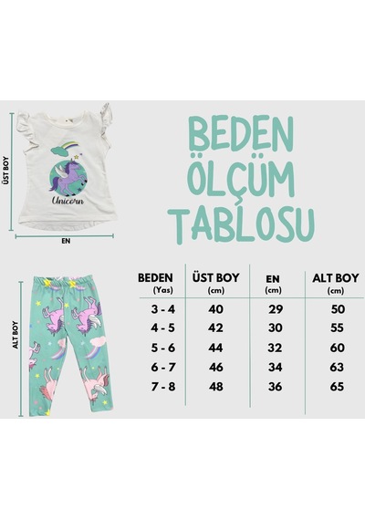 Mnk Baby & Kids Kız Çocuk Fırfır Kollu Taytlı Takım Mnk0528 001