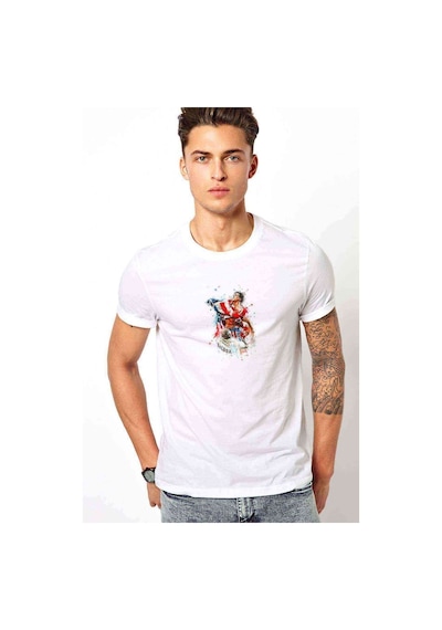 Rocky Balboa Baskılı Beyaz Erkek Tshirt (528974176)