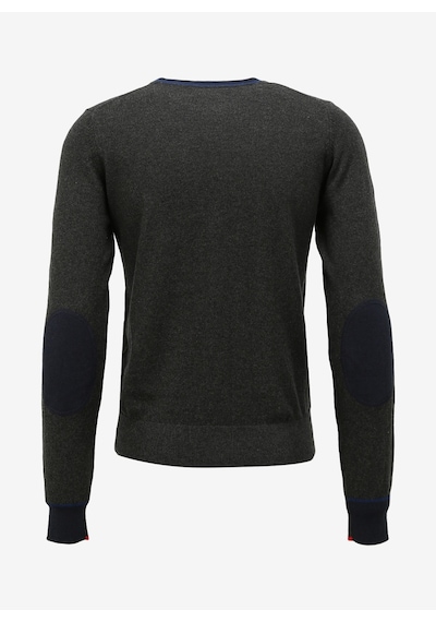Fred Mello Bisiklet Yaka Slim Fit Antrasit Melanj Erkek Kazak Fm23w06mg