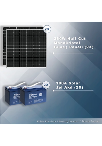 Matech 2 kW Solar Paket Sistem (2000W/Gün)
