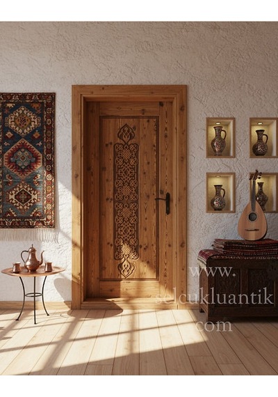 Liva Ahşap Oymalı Oda Kapısı