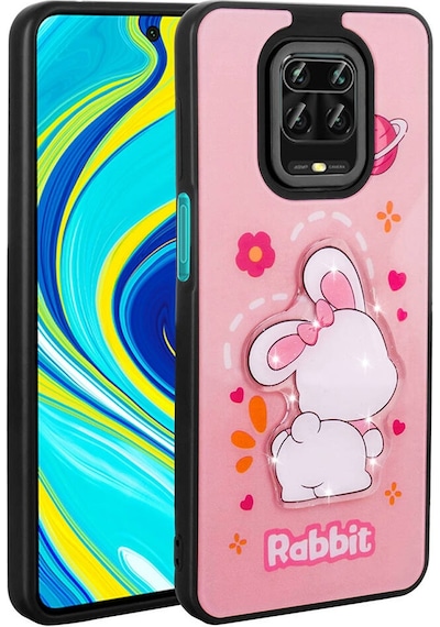 Xiaomi Redmi Note 9s Kılıf Parlak Kabartmalı İkonik Figürlü Amas Silikon Kapak
