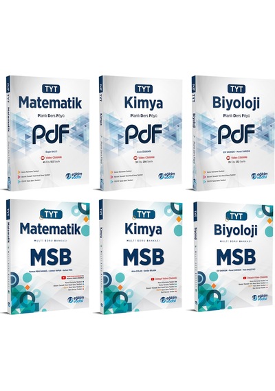 Eğitim Vadisi Tyt Matematik + Kimya + Biyoloji Pdf + Msb Seti 6 Kitap 2023
