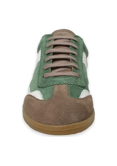 Mammamia D24ka-395 İnce Taban Deri Sneaker Kadın Ayakkabı Haki