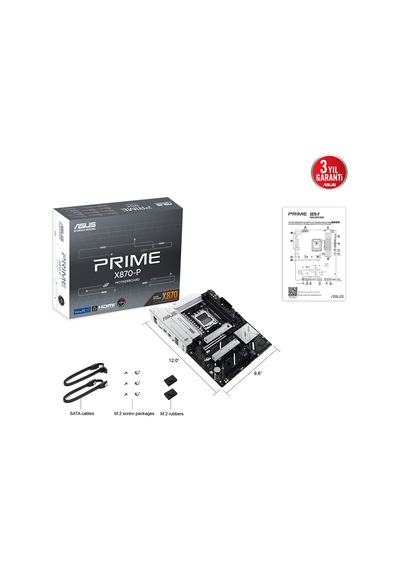 Asus Prıme X870-p Amd X870 Soket Am5 Ddr5 8000+ Oc