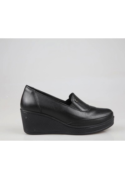 Castle Black Cb-22543 Kadın Deri Comfort Ayakkabı Siyah