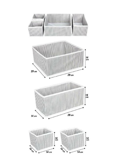Çekmece Düzenleme Kutu Seti Organizer 4lü Set 5399 Çok Renkli