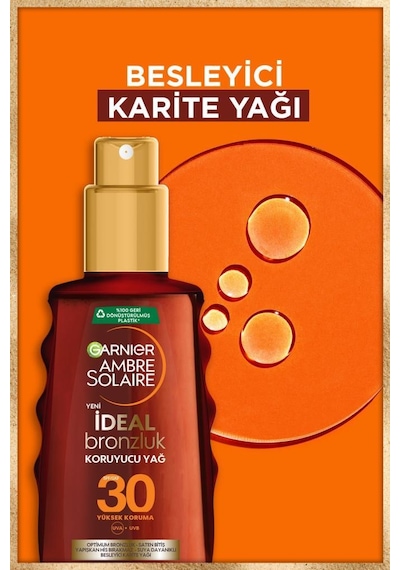 Garnier Ambre Solaire Bronzlaştırıcı Koruyucu Yağ SPF 30 150 ML