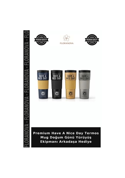 Premium Have A Nice Day Termos Mug Doğum Günü Yürüyüş Ekipmanı Arkadaşa Hediye Çok Renkli