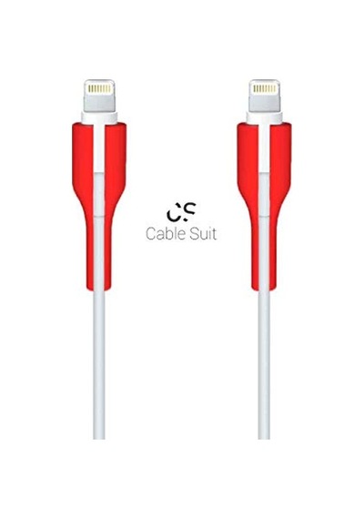 İphone Lighting, Kablo Koruyucu, Konnektör 2'li Kırmızı Diğer