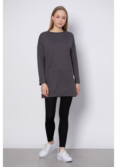 Barrels And Oil Bisiklet Yaka Mevsimlik Sweatshirt - Antrasit-Antrasit