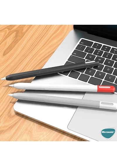 Microsonic Pencil Pro Kılıf Mat Silikon Kırmızı Beyaz