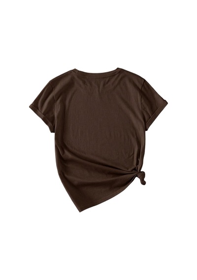 Uyguntarz Unisex Kesinlikle Hayır. Tasarım Basklı Tshirt Kahverengi