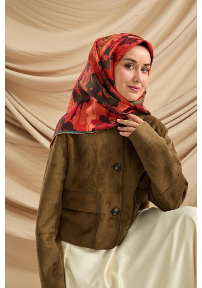 Silk Home Twill İpek Eşarp 11483-24 Kırmızı, Narçiçeği, Koyu Mor, Yeşil, Antrasit
