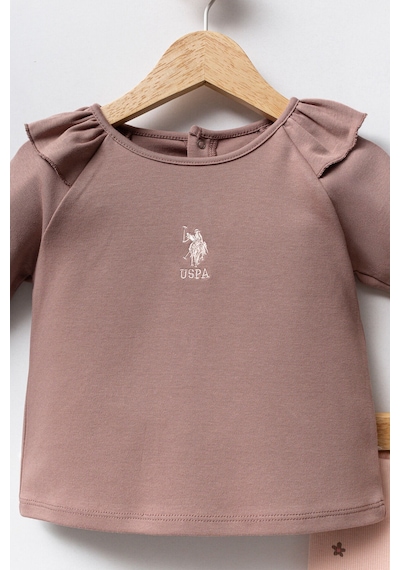 U.S. Polo Assn. Kız Bebek Kahverengi Takım Kahverengi
