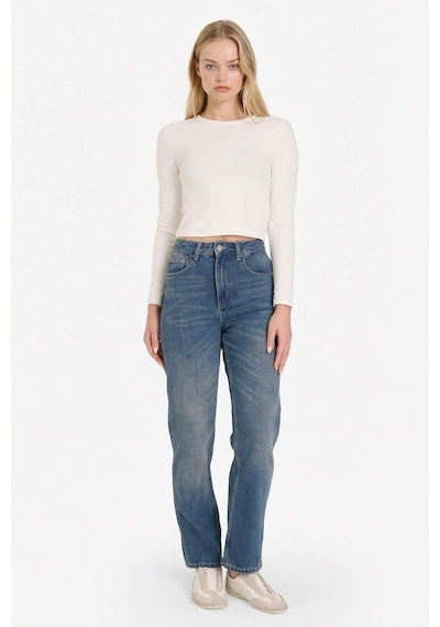 Defacto Mom Fit Yüksek Bel Bilek Boy Jean Yıkamalı Pantolon G6898ax25cwnm35 Mavi-nm35 Defacto Mom Fit Yüksek Bel Bilek Boy Jean Yıkamalı Pantolon G6898ax25cwnm35 Mavi-nm35