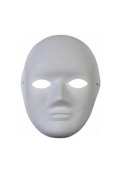 Yüksek Kalite Lastikli Boyanabilir Boyama Maskesi Kağıt Karton Maske - 25 Adet