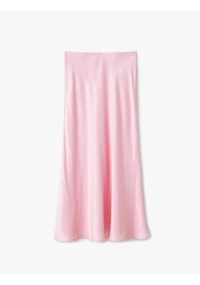 Koton Standart Bel A Kesim Uzun Saten Etek Pembe 5sak70100pw Gül