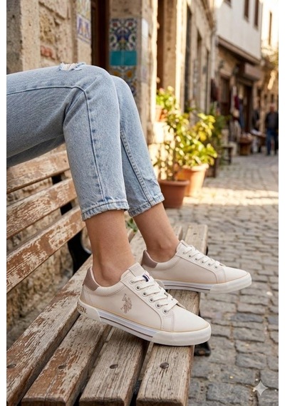 U.s. Polo Assn. Rachel 6fx Keten Orijinal Ürün Sneaker Kadın Ayakkabı Bej