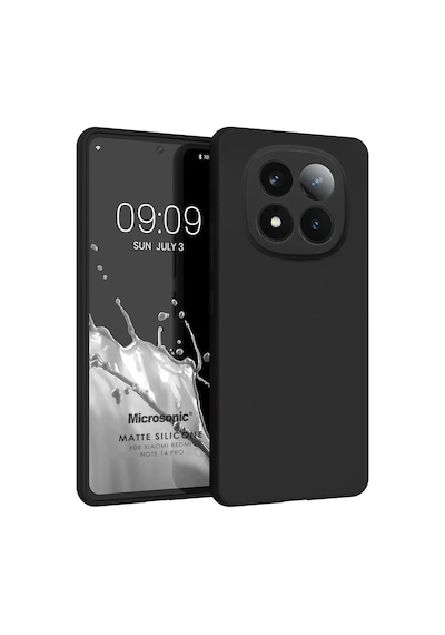 Matte Silicone Xiaomi Redmi Note 14 Pro 4g Kılıf Siyah Redmi Note 14 Pro 4g İle Uyumlu Kılıf - Siyah